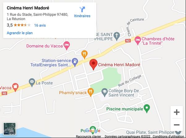 plan acces salle henri madore saint philippe