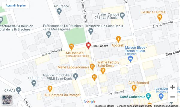 plan accès cinéma ciné lacaze saint denis